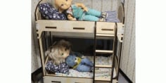 Laser Cut Template Doll House Cradle CDR File