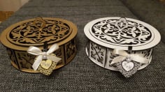 Laser Cut Template Round Box CDR File