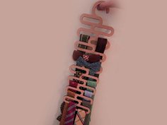 Laser Cut Tie Hanger Template DXF and CDR Vector File