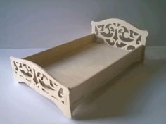 Laser Cut Toy Crib For Dolls free DXF Vectors File
