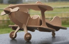 Laser Cut Toy Wooden Airplane CDR Vectors File