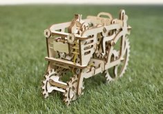 Laser Cut Tractor Wooden 3D Puzzle Model PDF File