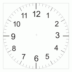 Laser Cut Traditional Wall Clock CDR and PDF Vector File