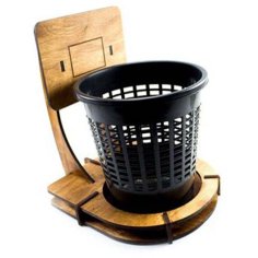 Laser Cut Trash Can Basketball Holder DXF and CDR File Vector File