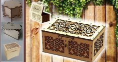 Laser Cut Treasure Chest Wooden Decorative Box CDR File