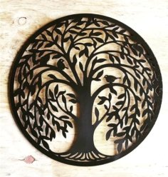 Laser Cut Tree of Life Medallion Wall Decor Element CDR File
