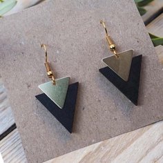 Laser cut Triangle Earring Design CDR and DXF File for Laser Cutting