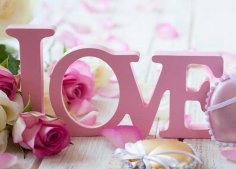 Laser Cut Valentine’s Day Concept Love Decor Letters Gift DXF File