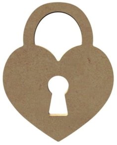 Laser Cut Valentine’s Day Wooden Heart Shaped Padlock DXF File
