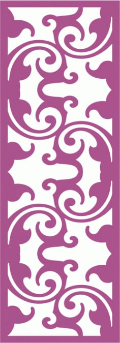 Laser Cut Vector Panel Seamless 166 CDR File