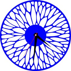 Laser Cut Wall Clock Pattern Design CDR and PDF File for Laser Cutting