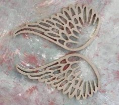 Laser Cut Wall Decoration Wings CDR and DXF Vector File