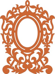 Laser Cut Wall Hanging Mirror Frame Layout Free Vector File