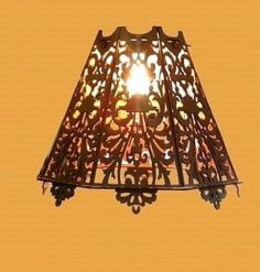 Laser Cut Wall Hanging Wooden Lamp CDR File