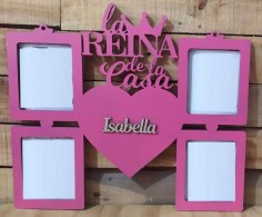 Laser Cut Wall Photo Family Frame CDR File