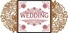Laser Cut Wedding Card Invitation Template Free CDR Vector File