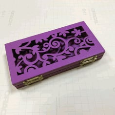 Laser Cut Wedding Ring Box, Wooden Jewelry Box, Wedding Gift Box Vector File