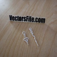 Laser Cut White Acrylic Clock Needle Design SVG Vector File