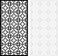 Laser Cut Window Grill Template Xinjiang Jali Pattern Design CDR File