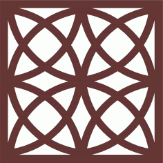 Laser Cut Window Seamless Floral Grill Panel DXF File