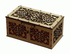 Laser Cut Wood Beautiful Box Template CDR File