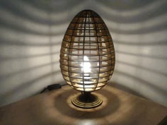 Laser Cut Wood Easter Egg Lamp CDR Vectors File