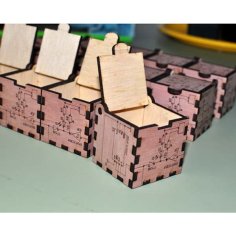 Laser Cut Wood Small Box Plywood 3mm Mini Box CDR and DXF Vector File