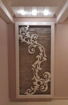 Laser Cut Wood Wall Decor Grill Design Decorative Panel Template DXF File
