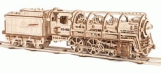 Laser Cut Wooden 3D Locomotive Model DXF and CDR File