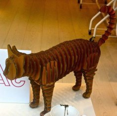 Laser Cut Wooden 3D Puzzle Cat Toy Animal Model PDF File