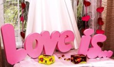 Laser Cut Wooden 3D Puzzle Love Is Wall Decor Wedding Sign CDR File