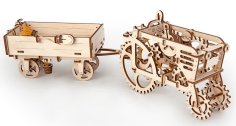 Laser Cut Wooden 3D Puzzle Tractor Model CDR File