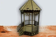 Laser Cut Wooden Bandstand 3mm, CNC Wooden Puzzle Vector File