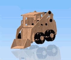 Laser Cut Wooden Bobcat Machine 3D Wooden Model CDR, DXF and Ai File