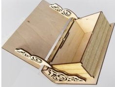 Laser Cut Wooden Book Box CDR File