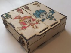 Laser Cut Wooden Box for Kids Storage Box CDR File