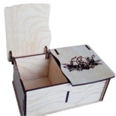 Laser Cut Wooden Box for Nuts and Dried Fruits CDR File