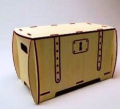 Laser Cut Wooden Box with Locks CDR File