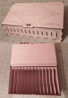 Laser Cut Wooden Box with Partitions CDR File