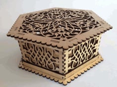 Laser Cut Wooden Box, Wooden Storage Box Drawing Vector File