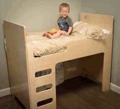 Laser Cut Wooden Bunker Bed For Kids Room CDR File