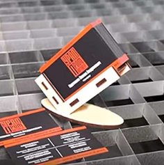 Laser Cut Wooden Business Card Holder Organizer CDR File