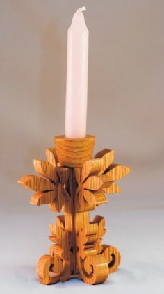 Laser Cut Wooden Candle Stick Candle Holder CDR and PDF File