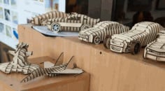 Laser Cut Wooden Car Set, Wooden Decoration Car Template Vector File