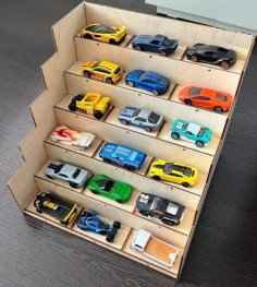 Laser Cut Wooden Car Toy Shelf CDR and DXF Vector File
