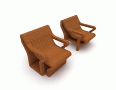Laser Cut Wooden Chair CNC Wooden Furniture Template Vector File