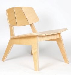 Laser Cut Wooden Chair for Kids CDR and DXF File for Laser Cutting