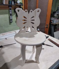 Laser Cut Wooden Chair for Kids DXF File