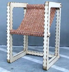 Laser Cut Wooden Chair Model Design CNC Furniture Layout CDR File