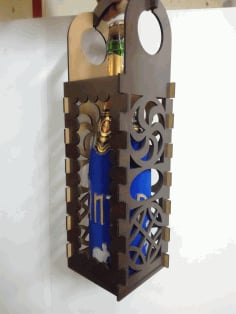 Laser Cut Wooden Champagne Box Free CDR File
